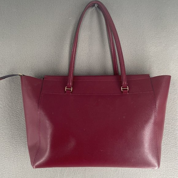 Tory Burch Women's Parker Tote Bag Imperial Garnet/Midnight Swim 37169 639 - Picture 7 of 15